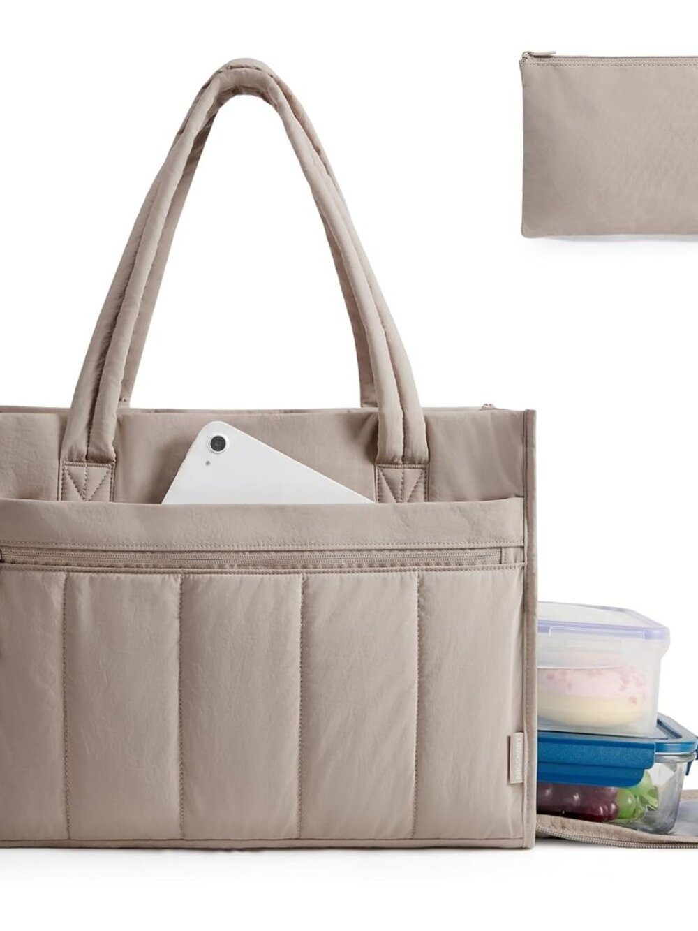 Tote Bag for Women Puffer 15.6 Inch Laptop Work Bag Large Purse